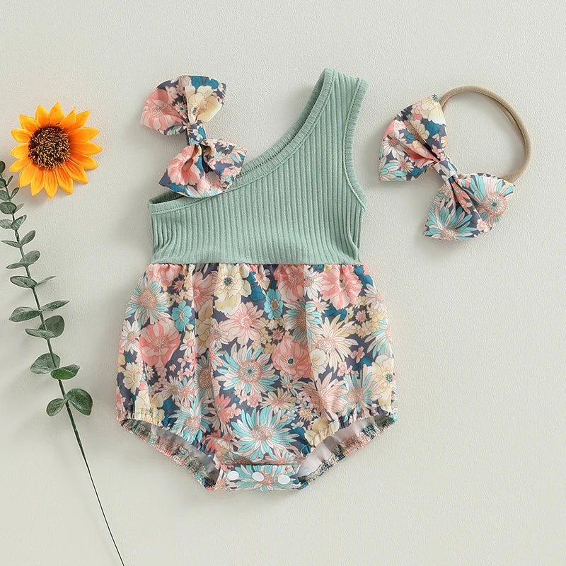 Two Piece Floral Outfits for baby girl