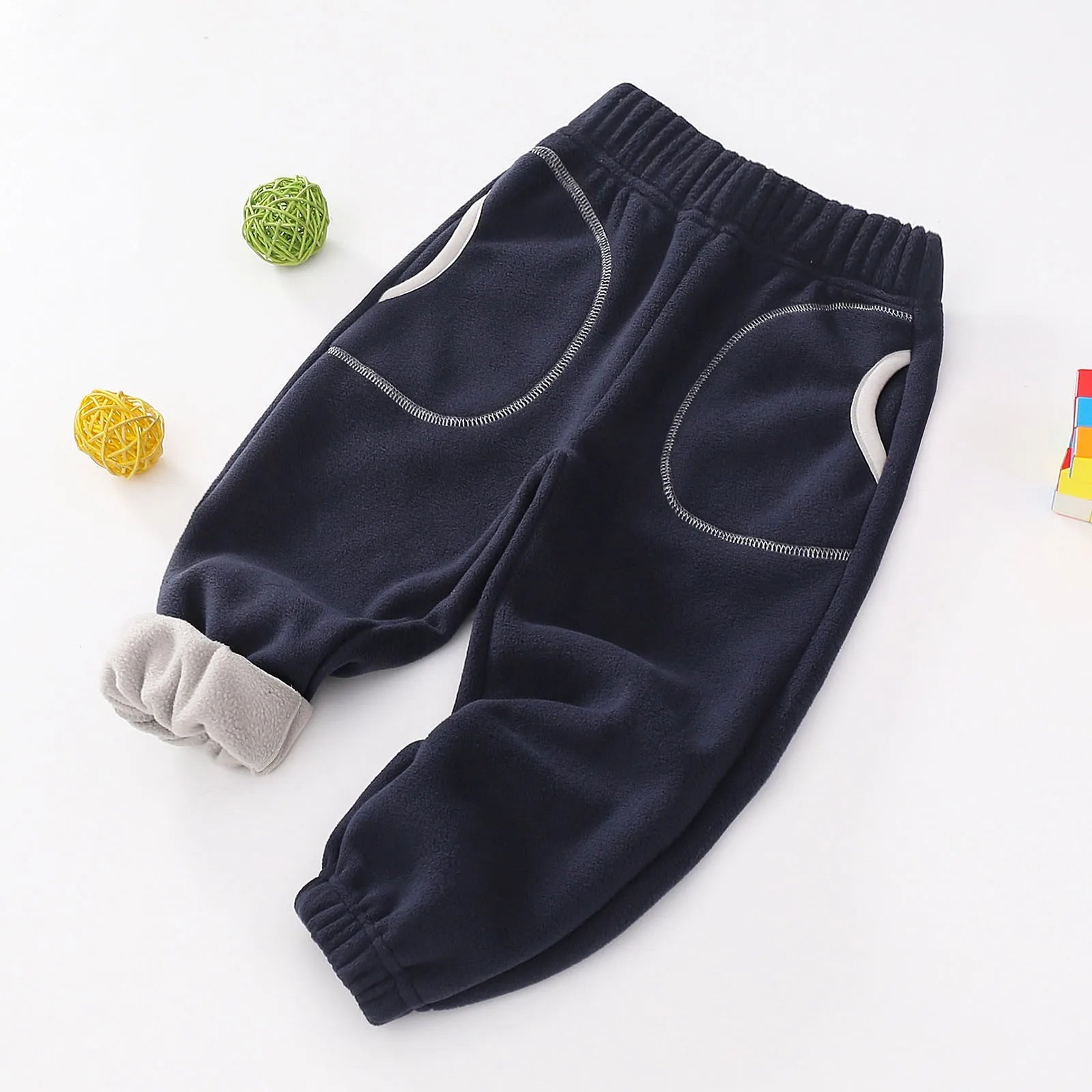 MOMSTAG Kids' Fleece-Lined Jogger Pants