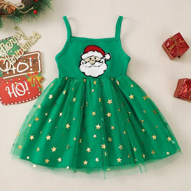 MOMSTAG Baby Girls Christmas Cami Dress