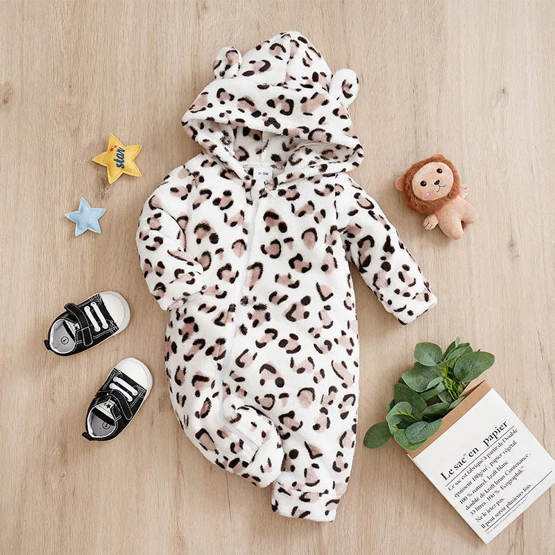 Leopard Print Baby Romper 0-18M