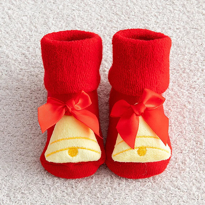 Knitted Santa Baby Cotton Socks