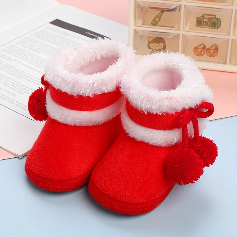 Baby Winter Snow Boots with Pompom 0–18M