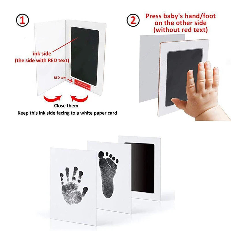 Newborn Baby DIY Hand And Footprint Kit Ink Pads for Photo Frame