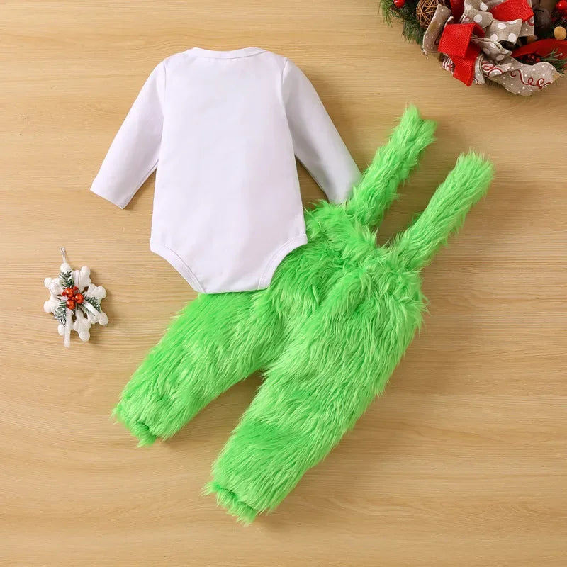 MOMSTAG Christmas Newborn Letter Long Sleeve Bodysuit