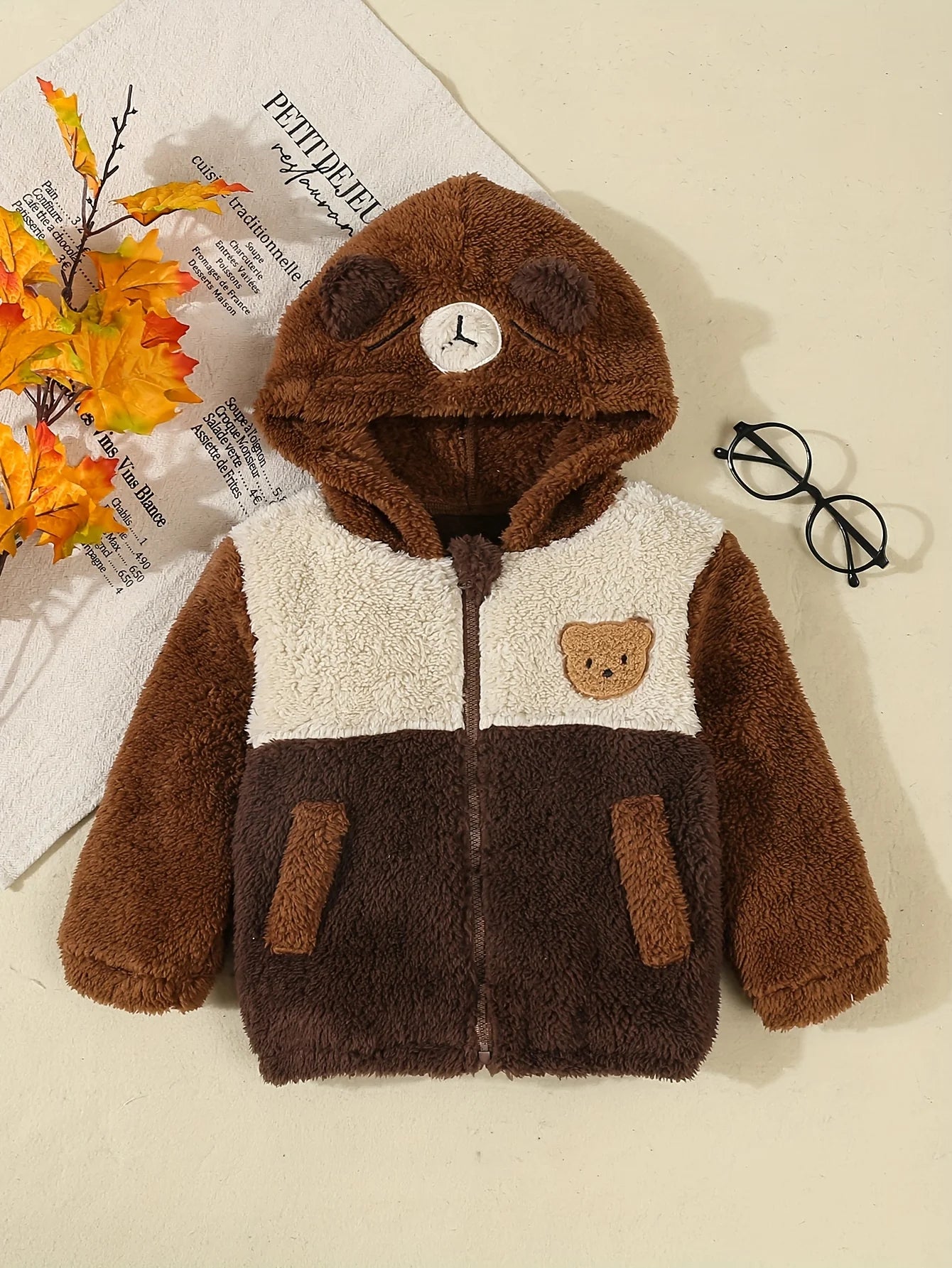 Unisex Plush Winter Hooded Jacket 6M-3Y