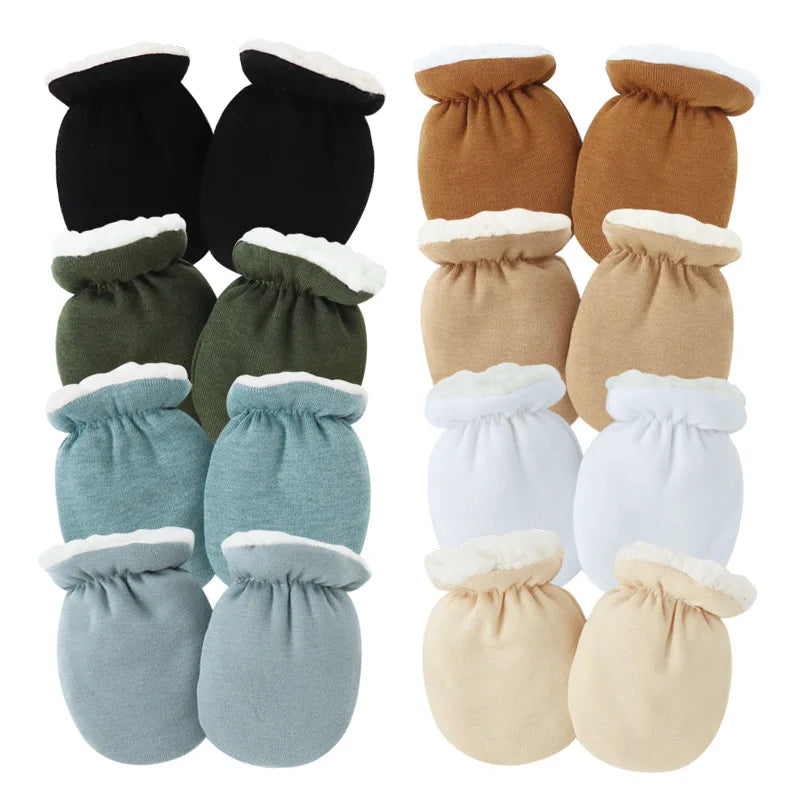 MOMSTAG Newborn Wool Furry Mittens - Warm & Thick for Winter