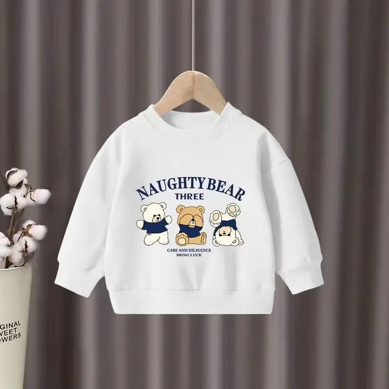 Boys Bears Cartoon Sweatshirt Set 1-2Y