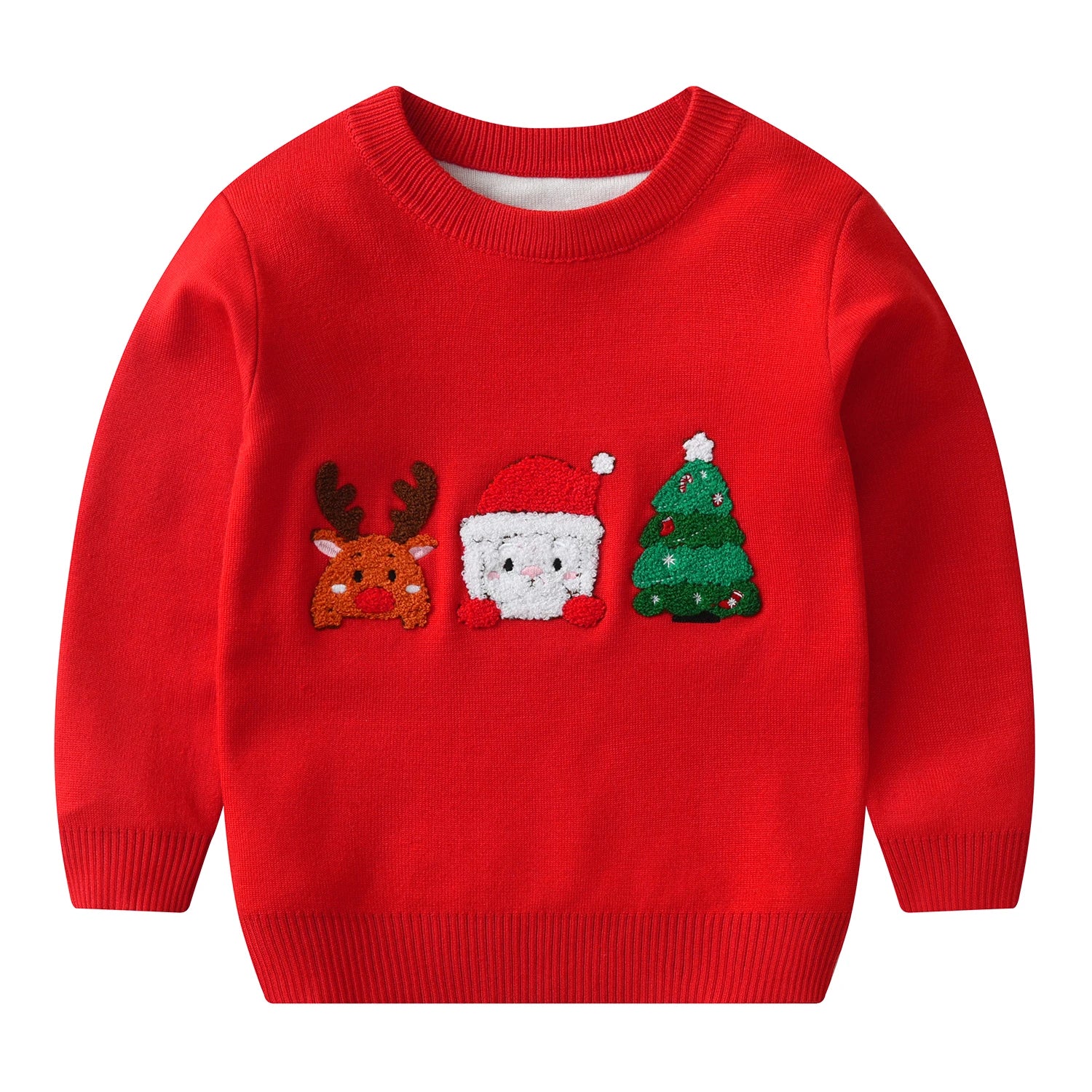 Unisex Christmas Cartoon Knit Sweater Kids
