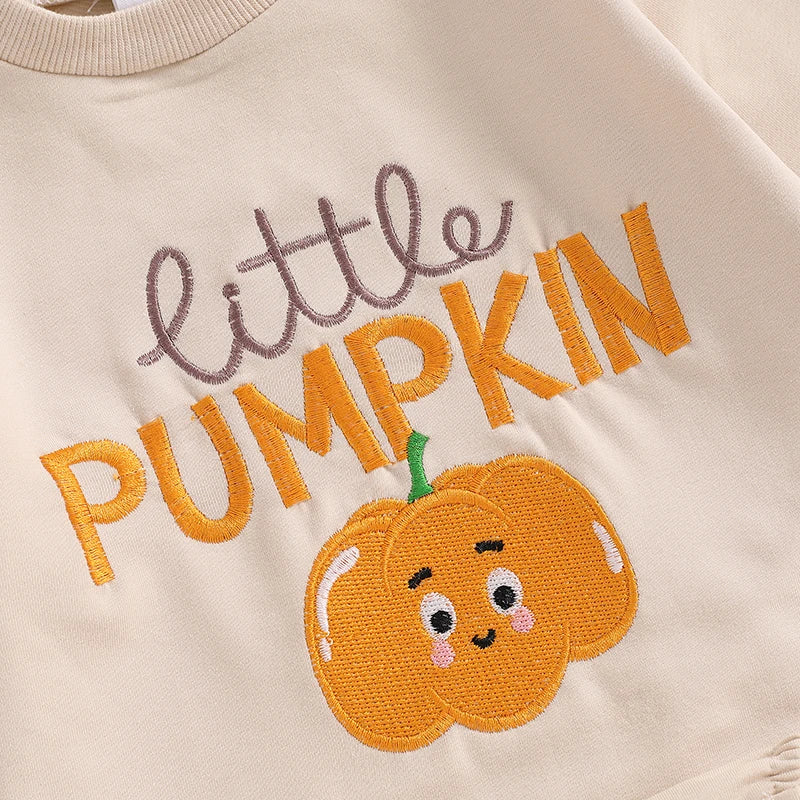 Newborn Baby Boy Halloween Casual Romper Long Sleeve Pumpkin Bodysuit