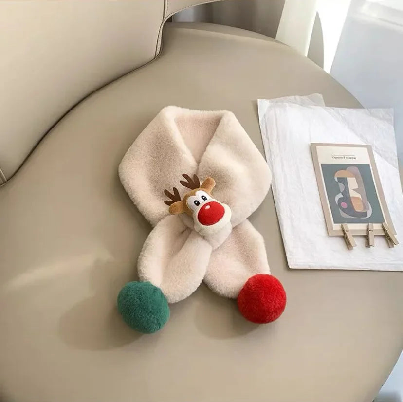 Kids Plush Christmas Winter Scarf