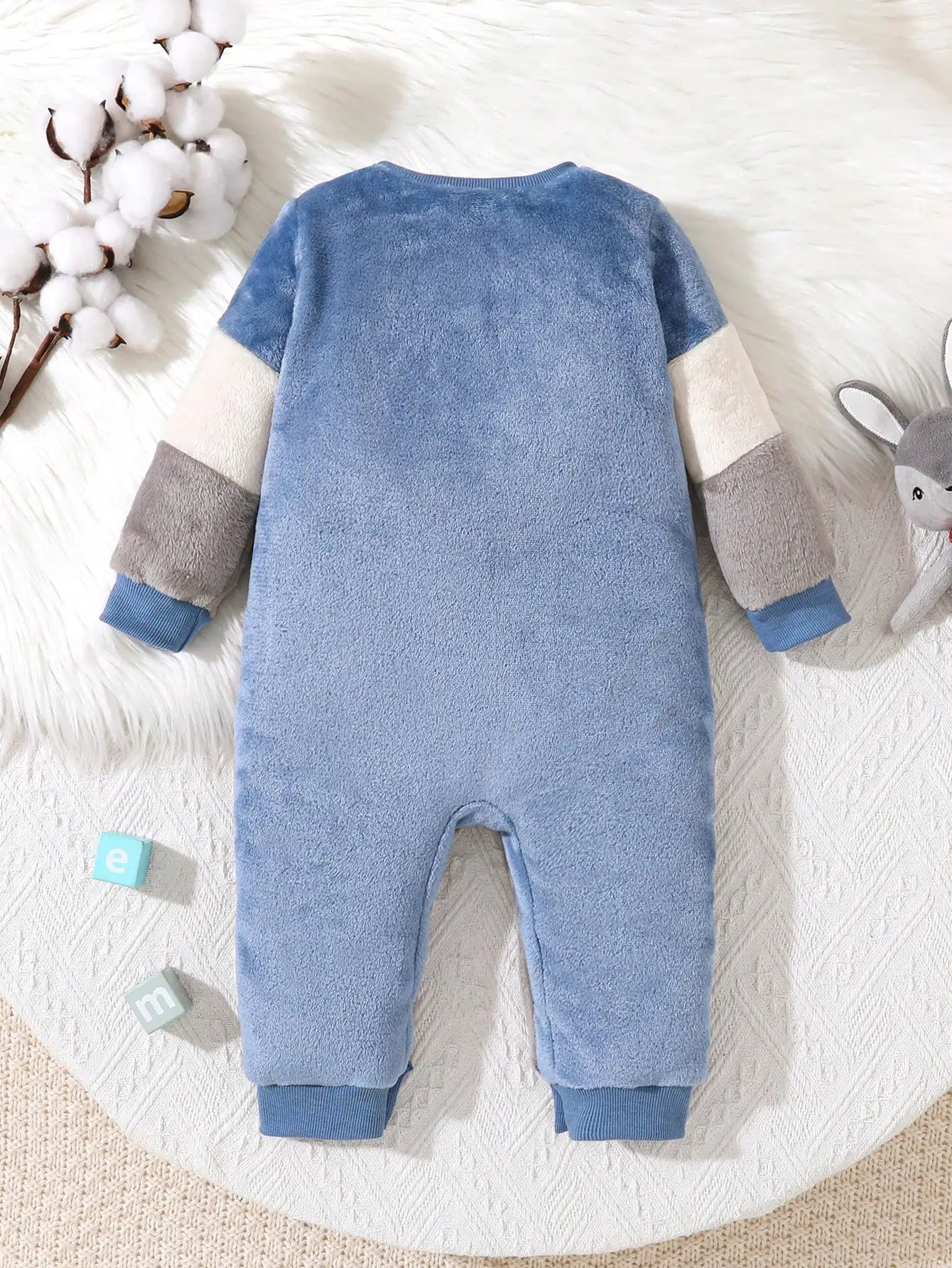 Baby Plush Winter Jumpsuit Boys 3-12M