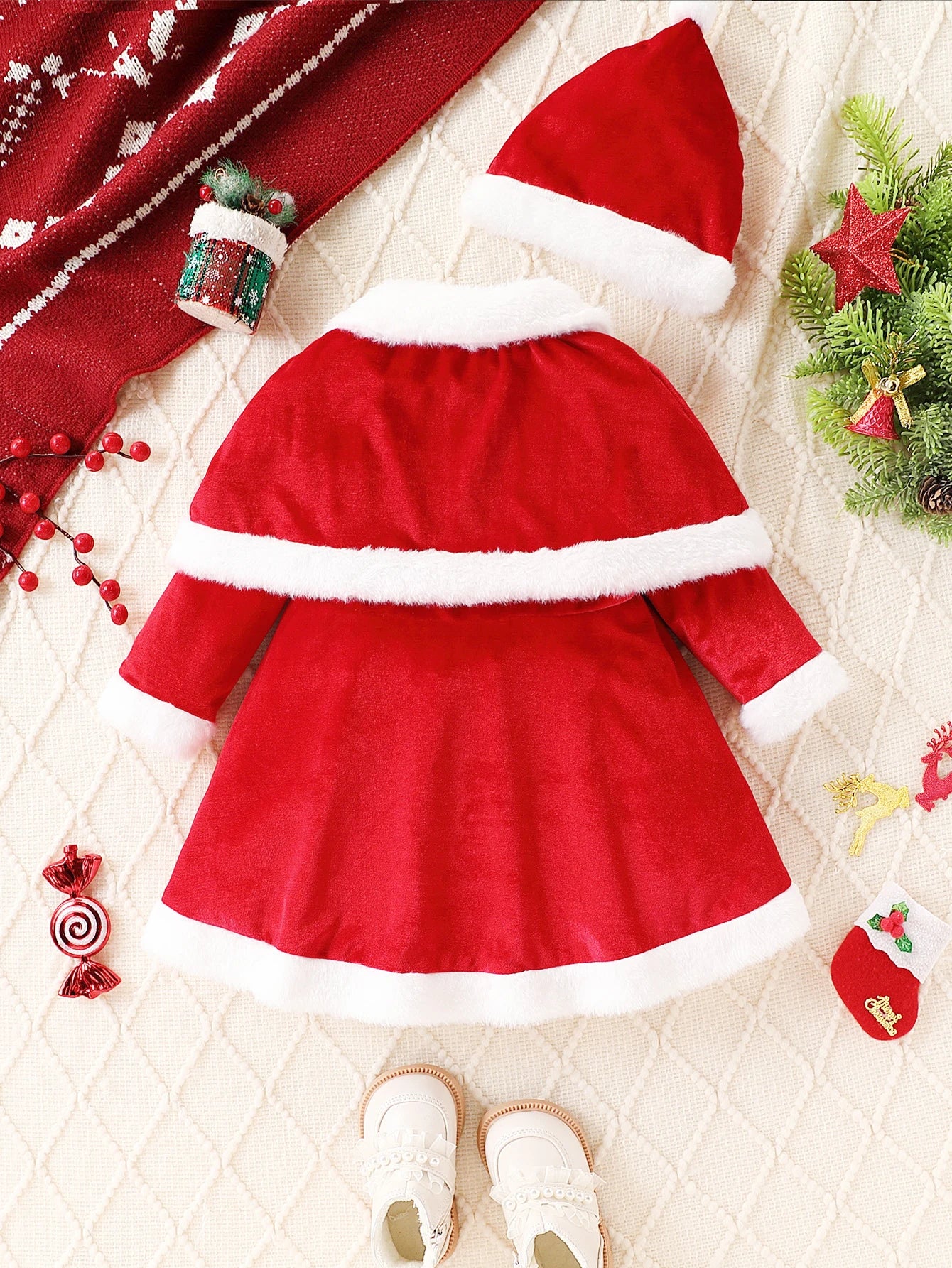 Christmas Santa Dress with Cape