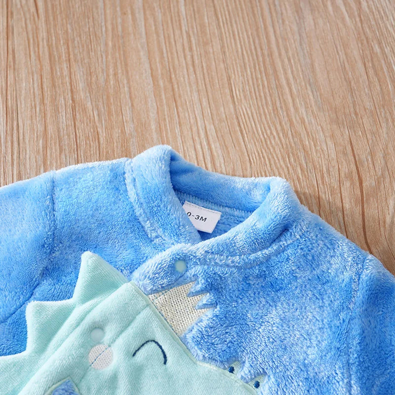 Baby Dinosaur Warm Jumpsuit 0–18M