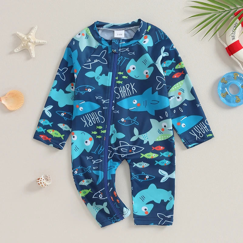 Baby Boys' Sea Print Swimsuit