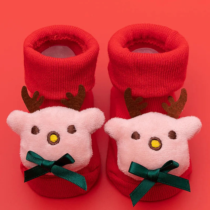 Knitted Santa Baby Cotton Socks
