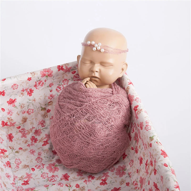 Cute Baby Photography Prop Accessories Newborn Photography Knitted Wrap + Head Accessories