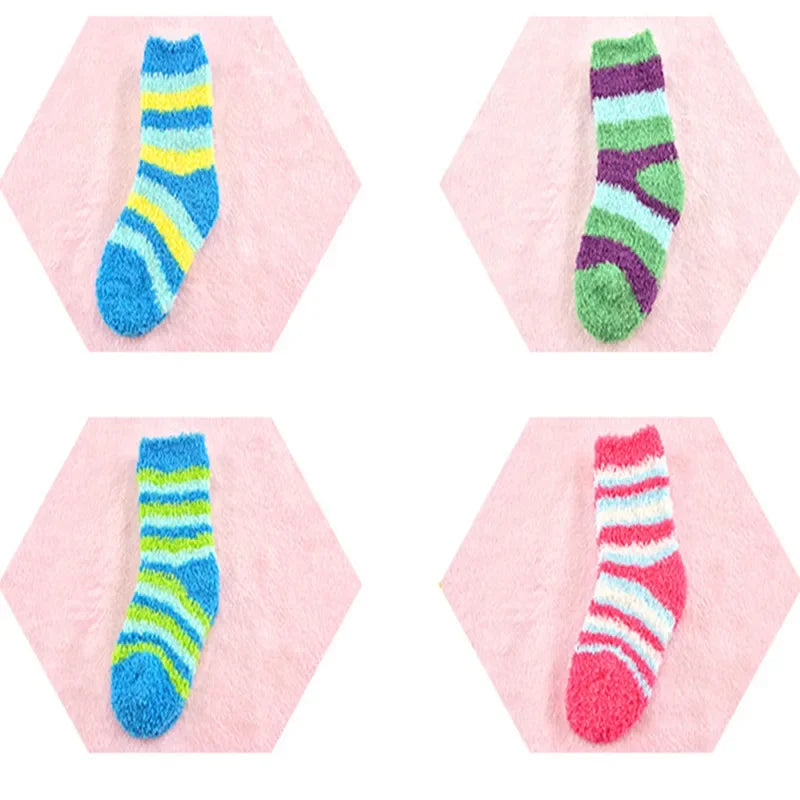 5 Pairs Baby Winter Fleece Socks 0-2Y