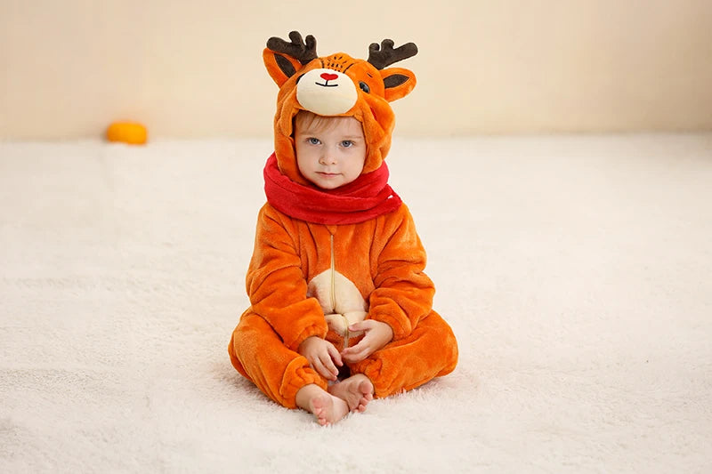 Baby Elk Reindeer Christmas Romper Cute Costume