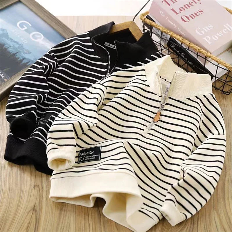 MOMSTAG Kids' Striped Sweatshirts Hoodie