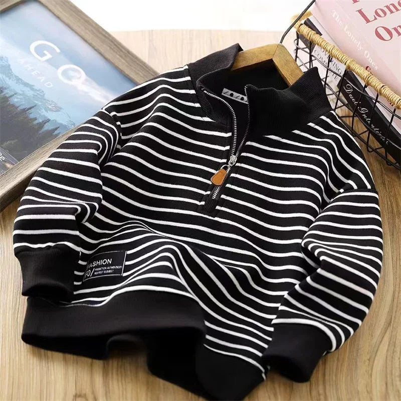 MOMSTAG Kids' Striped Sweatshirts Hoodie