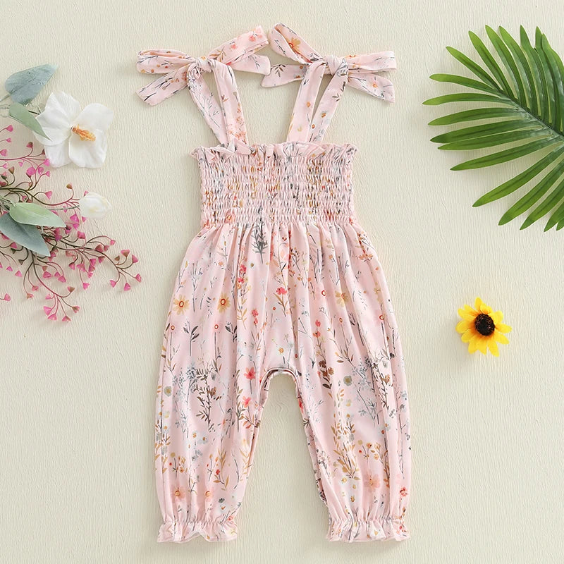 Sleeveless Ruffle Romper Jumpsuit with Adjustable Straps