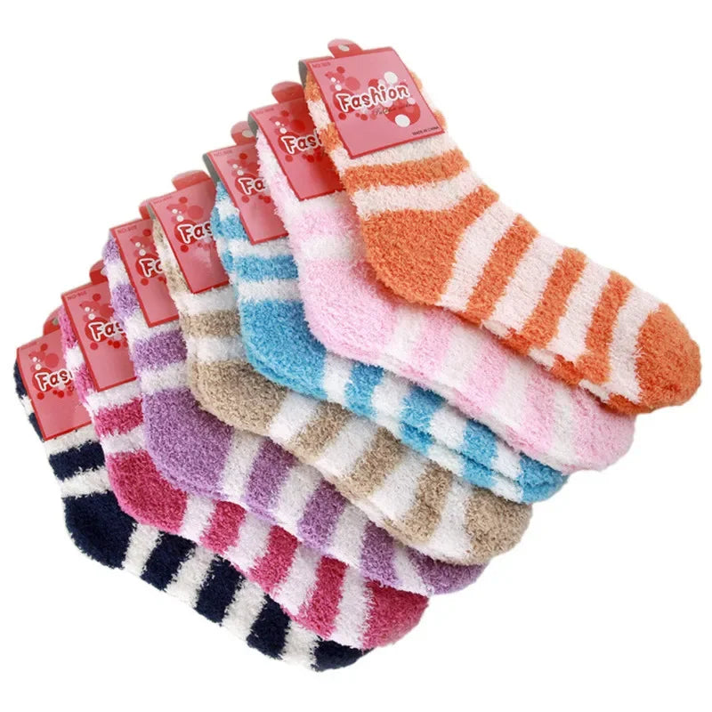 5 Pairs Baby Winter Fleece Socks 0-2Y