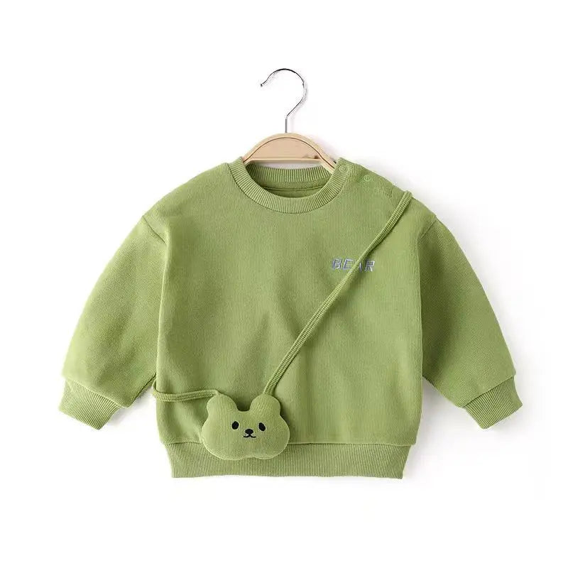 Long-sleeved Pullover Casual Sweatshirt Hoodies for baby girls