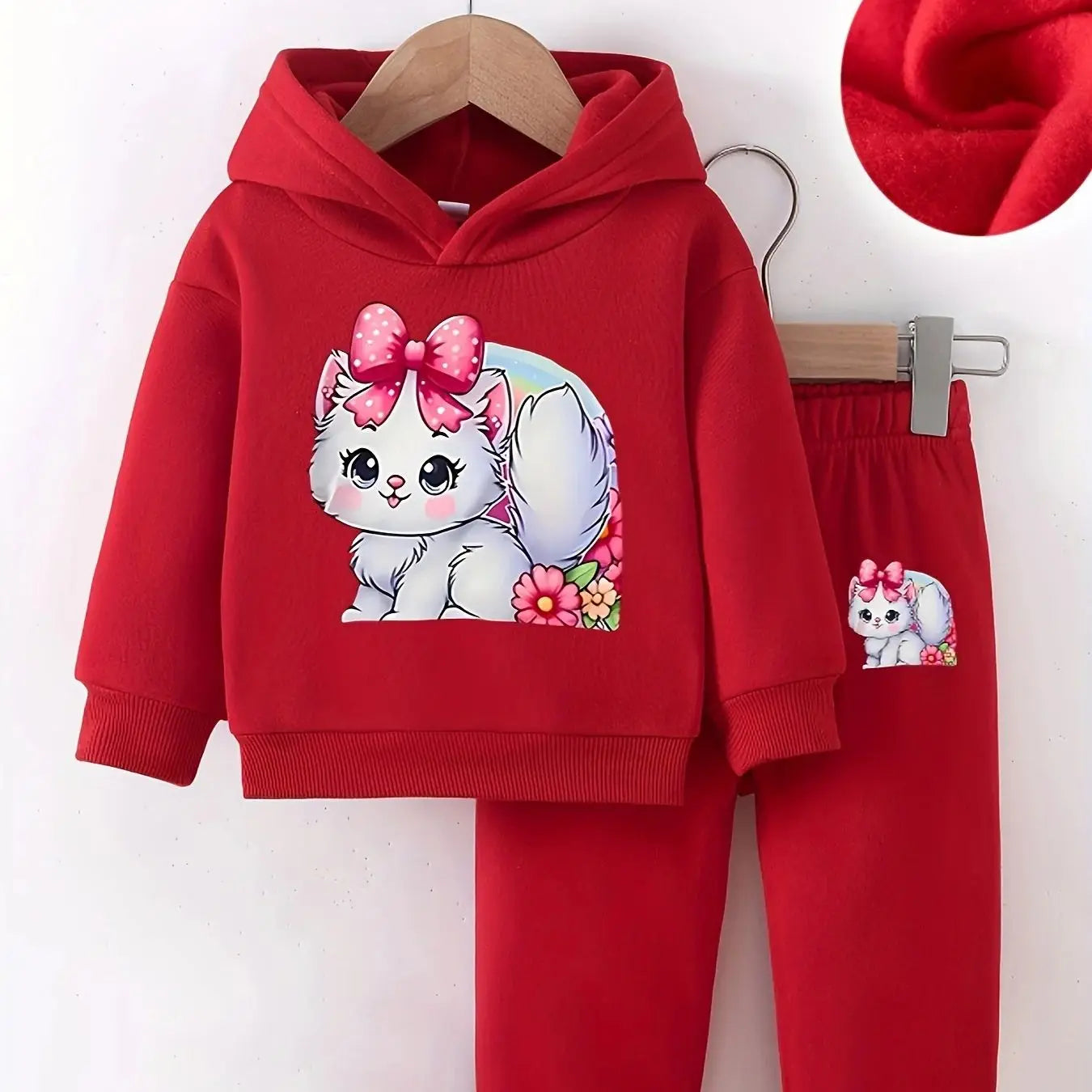 Baby Girl Kitten Hoodie Set