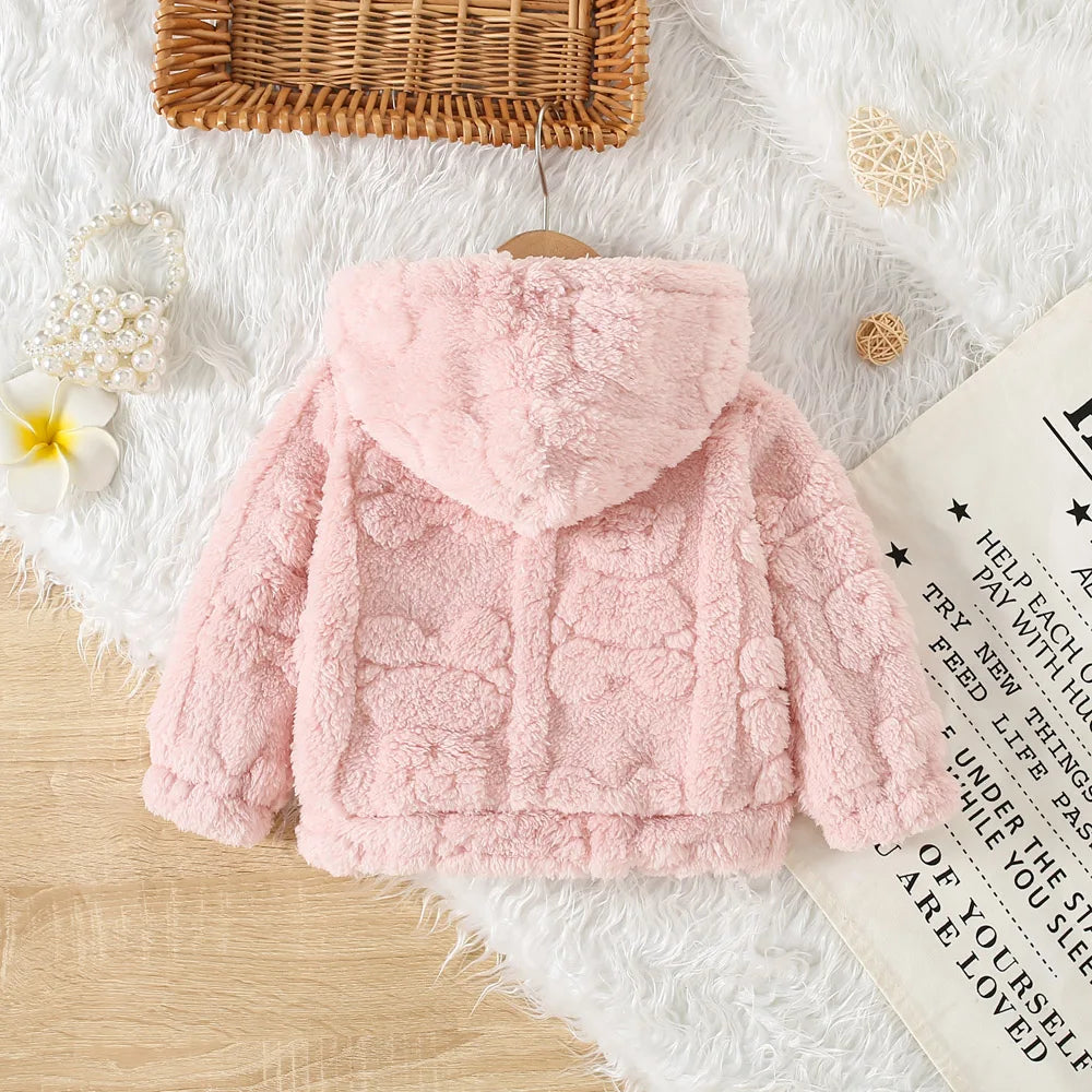 Baby Girl Heart Fleece Jacket