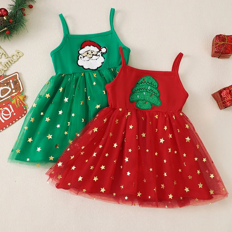 MOMSTAG Baby Girls Christmas Cami Dress