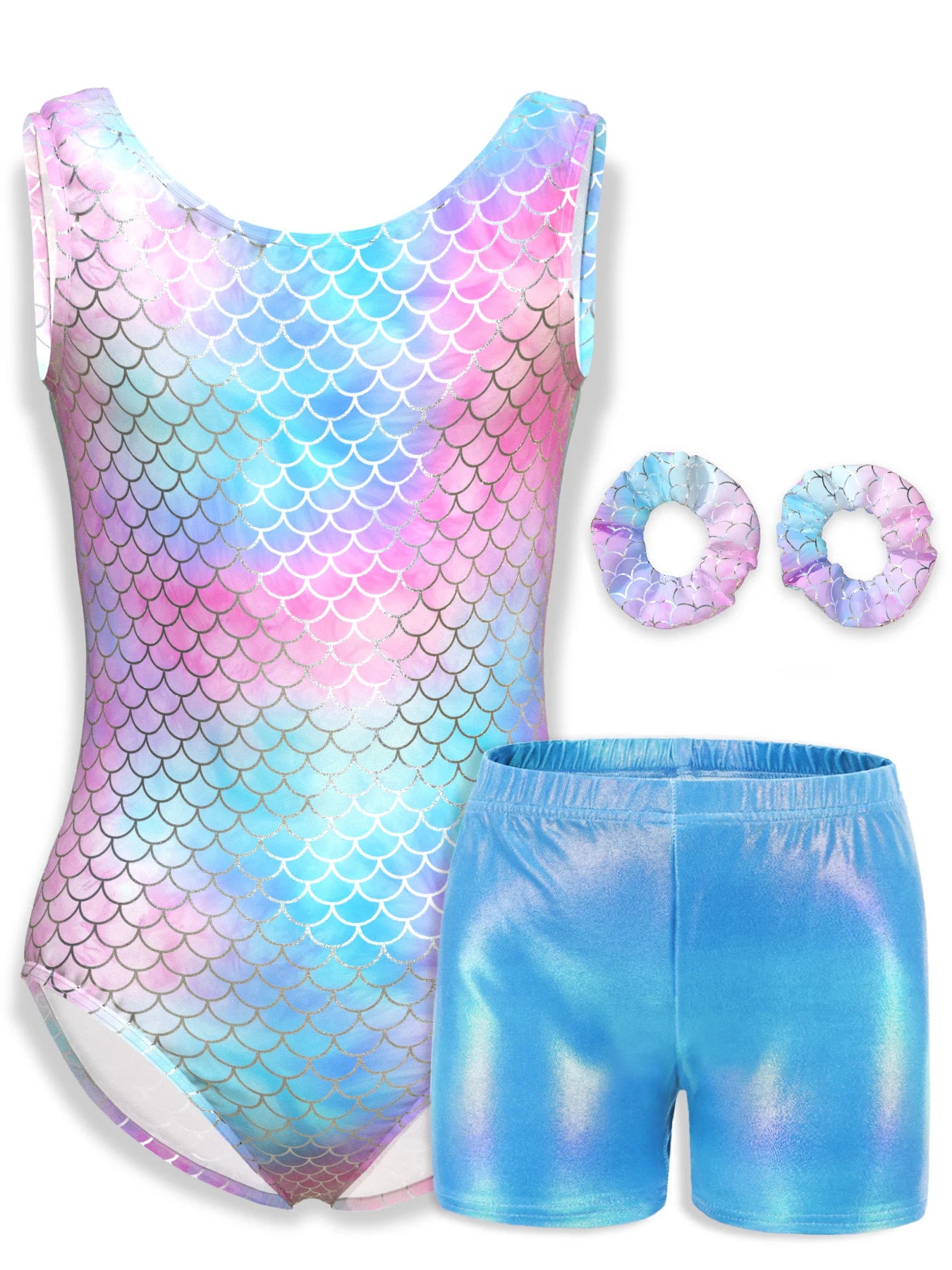 4-Piece Sleeveless Leotard Set for Girls