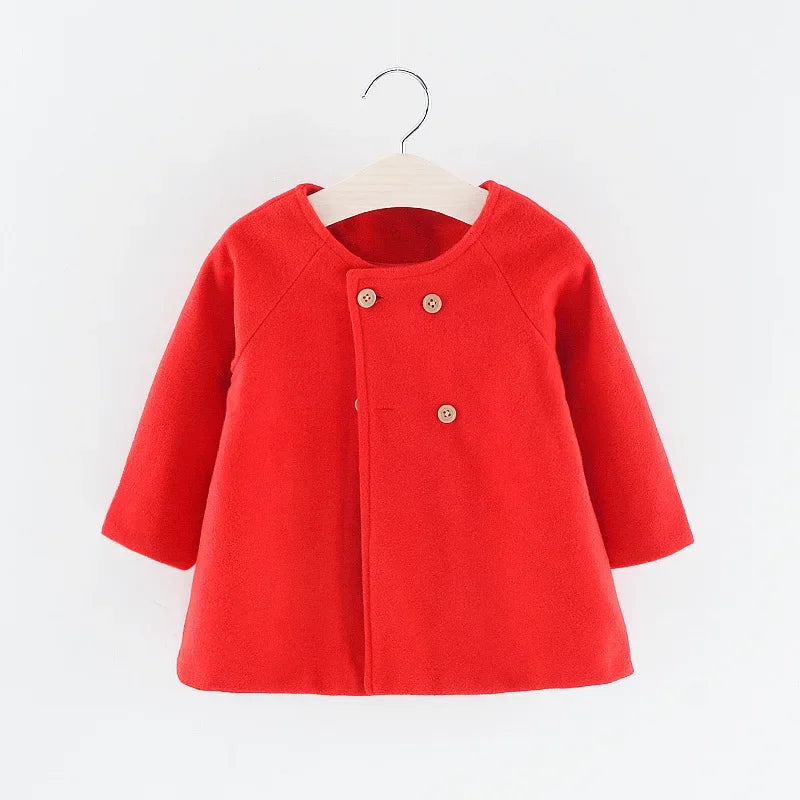 Baby Girls Elegant Winter Coat 6M–3Y