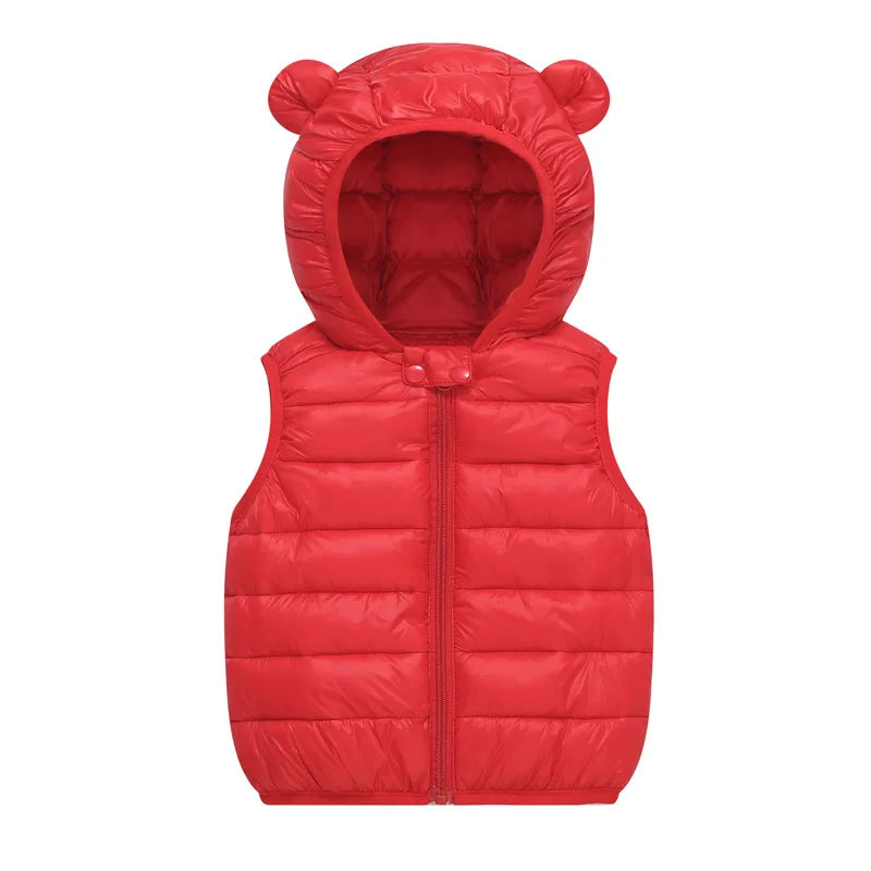 Kids Hooded Vest Winter 1–6Y
