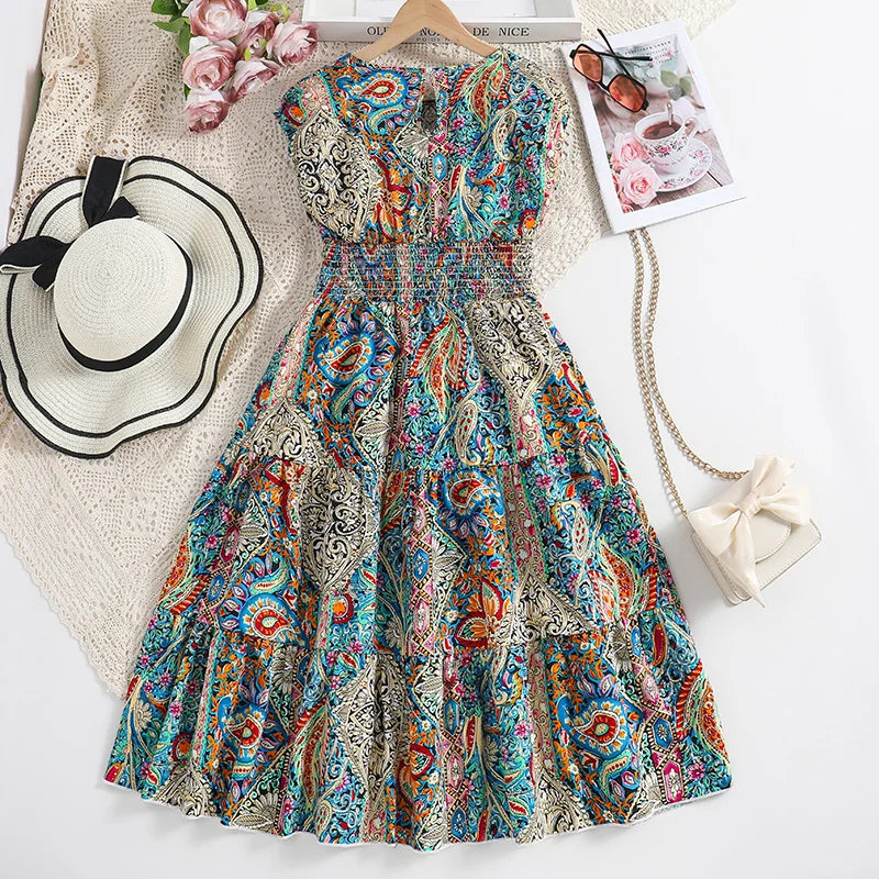 Floral Print Summer Dress for Girls