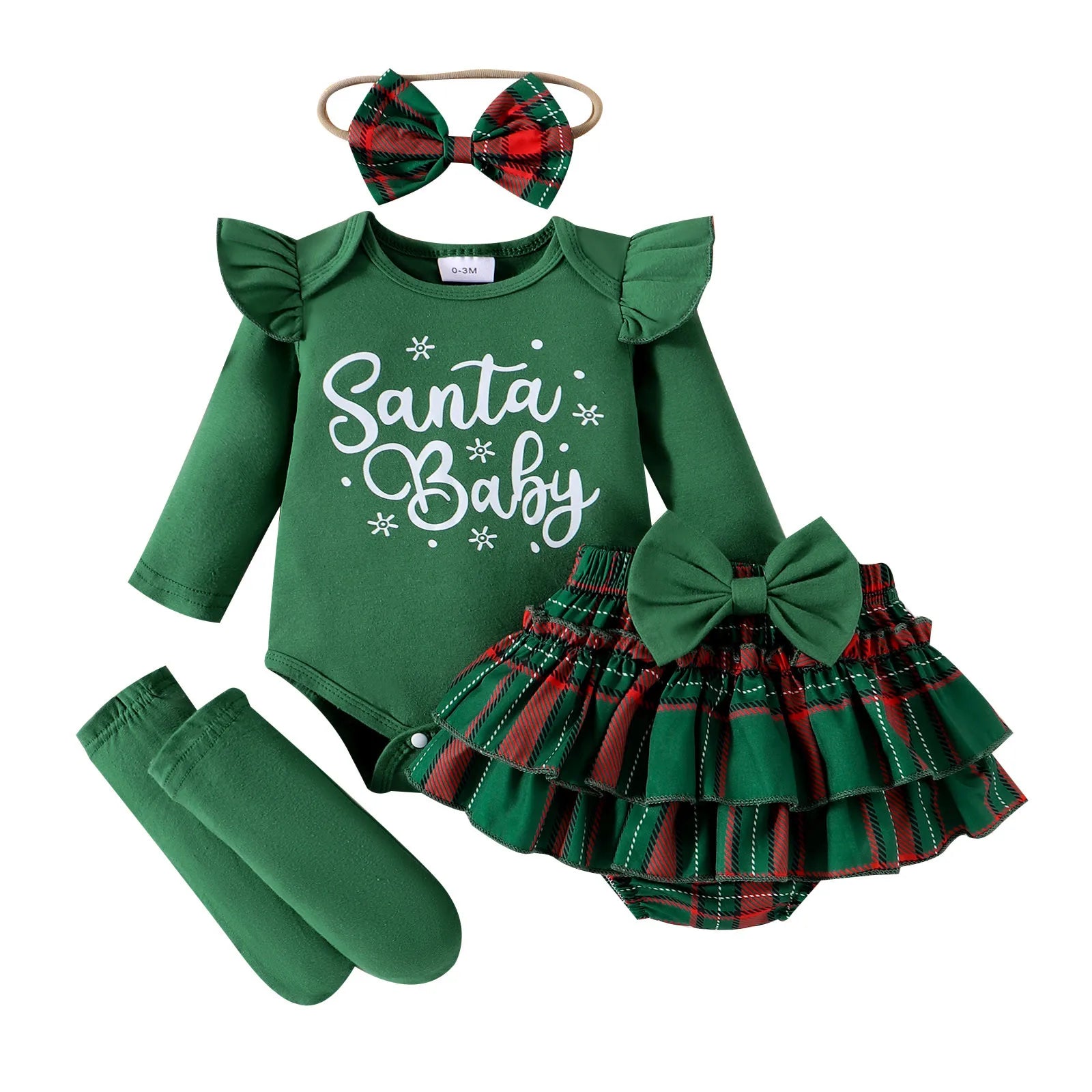 MOMSTAG Autumn Christmas Baby Girls Outfit Romper