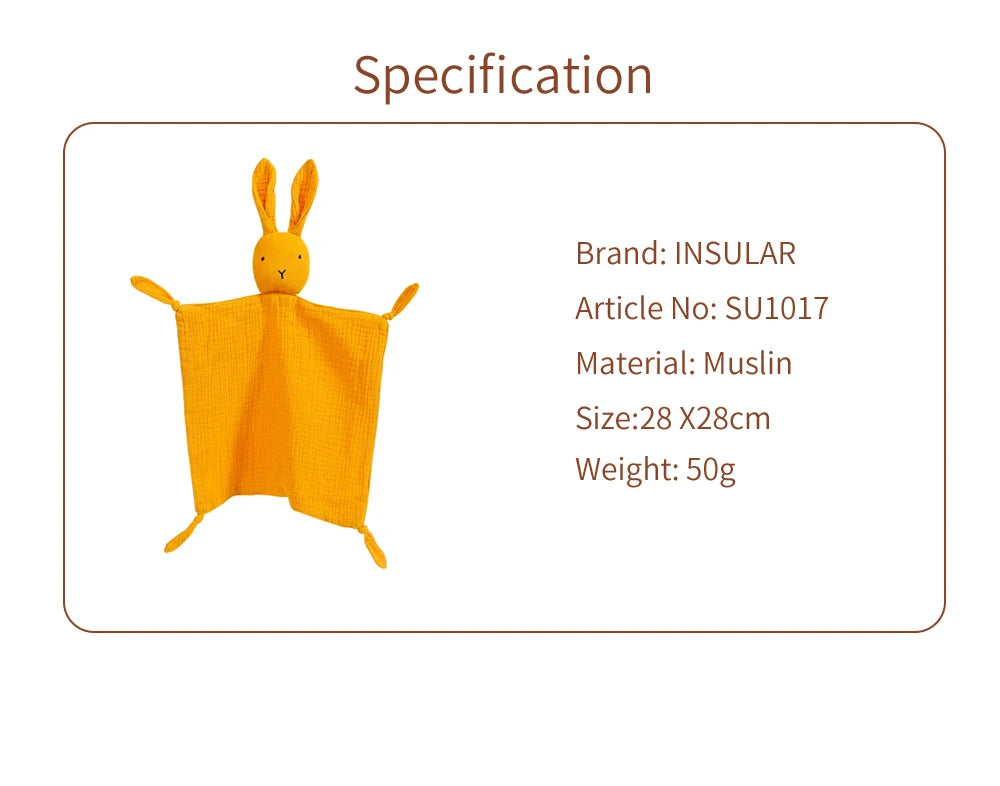 Muslin Baby Comforter – Soft Cotton Soothe Blanket & Sleep Toy