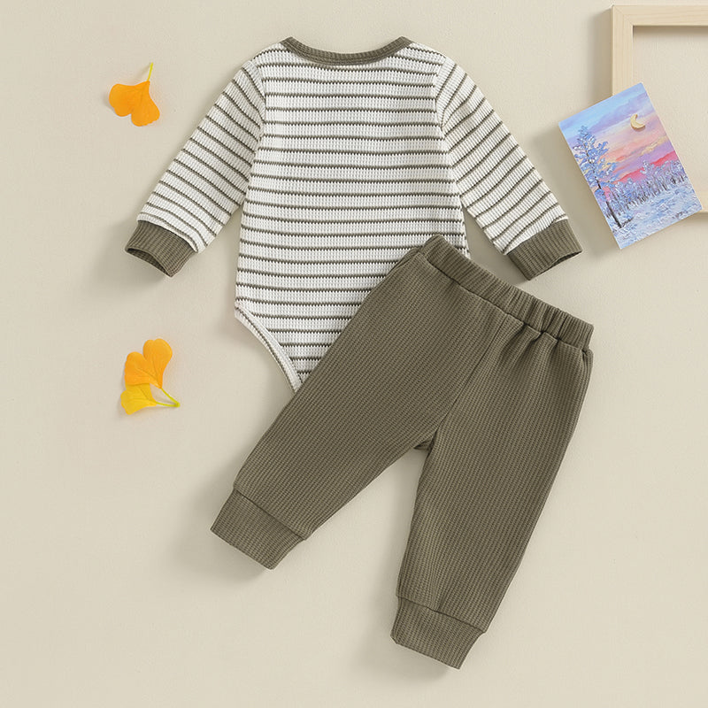 MOMSTAG Newborn Baby Boy Girl Fall Winter Romper Long Pants Set