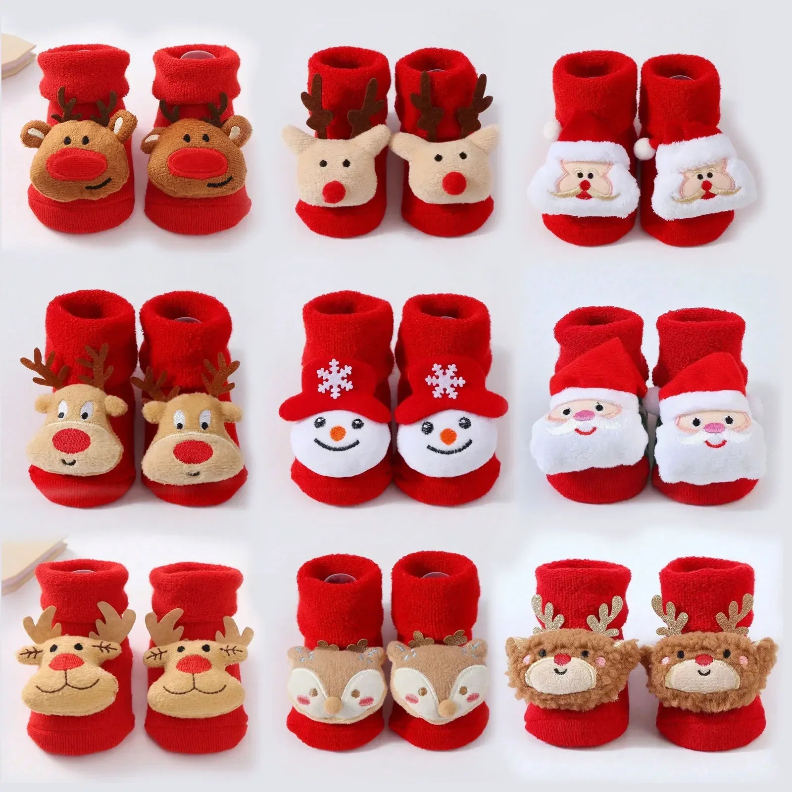 Knitted Santa Baby Cotton Socks
