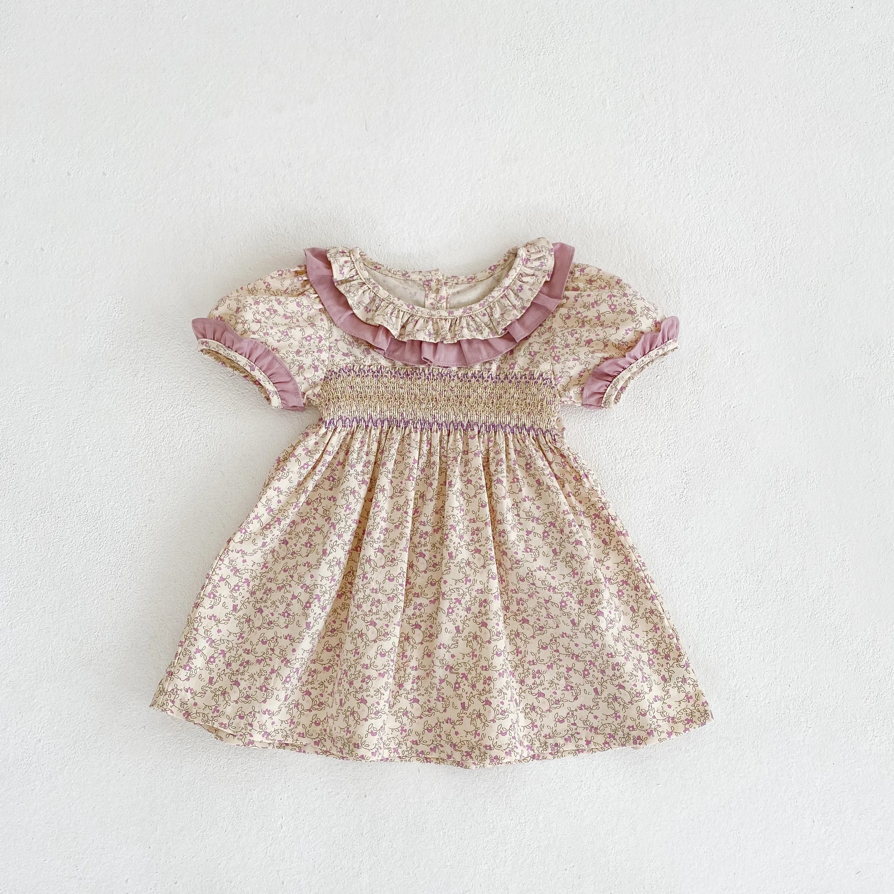 Lace Floral Toddler Girl Dress Family Matching Sister Outfit