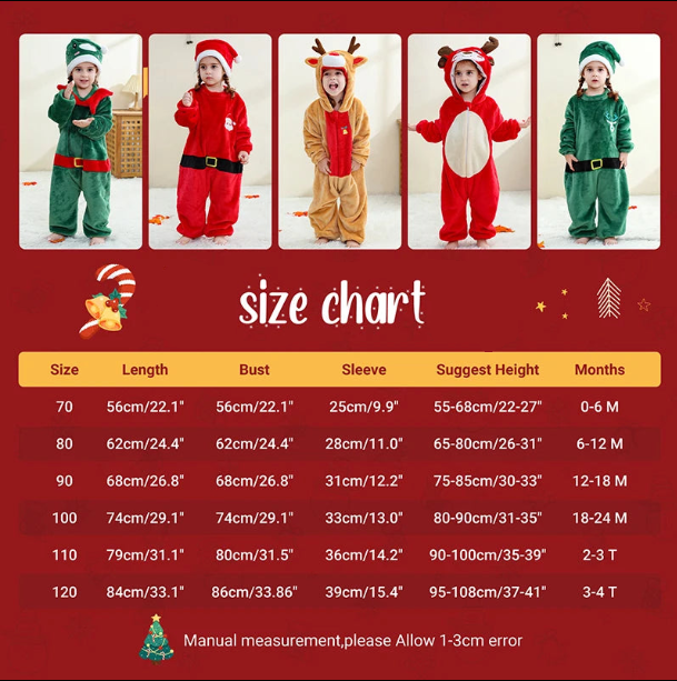 Elf Overalls Christmas Costume Green & Red Bodysuit Toddlers