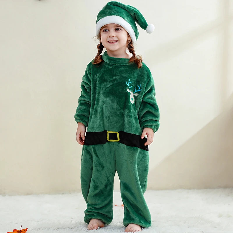 Elf Overalls Christmas Baby Costume Toddler Outfit