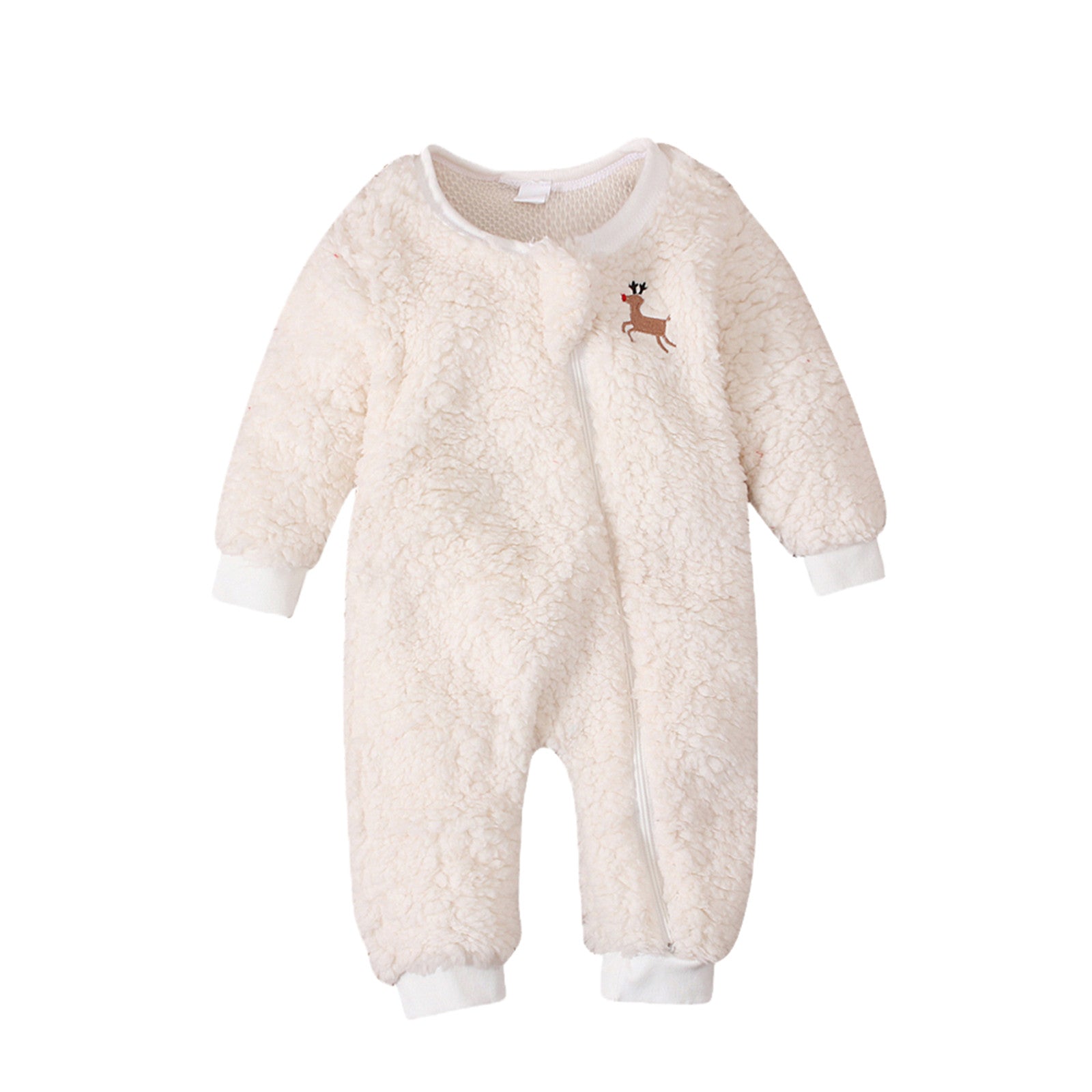 MOMSTAG Newborn Baby Jumpsuits Christmas Romper Winter Zip Up Costumes