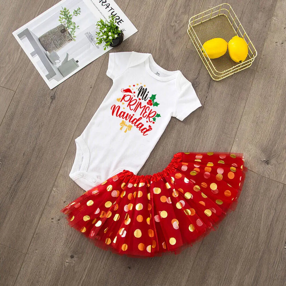 MOMSTAG My First Christmas Deer Print Baby Bodysuit