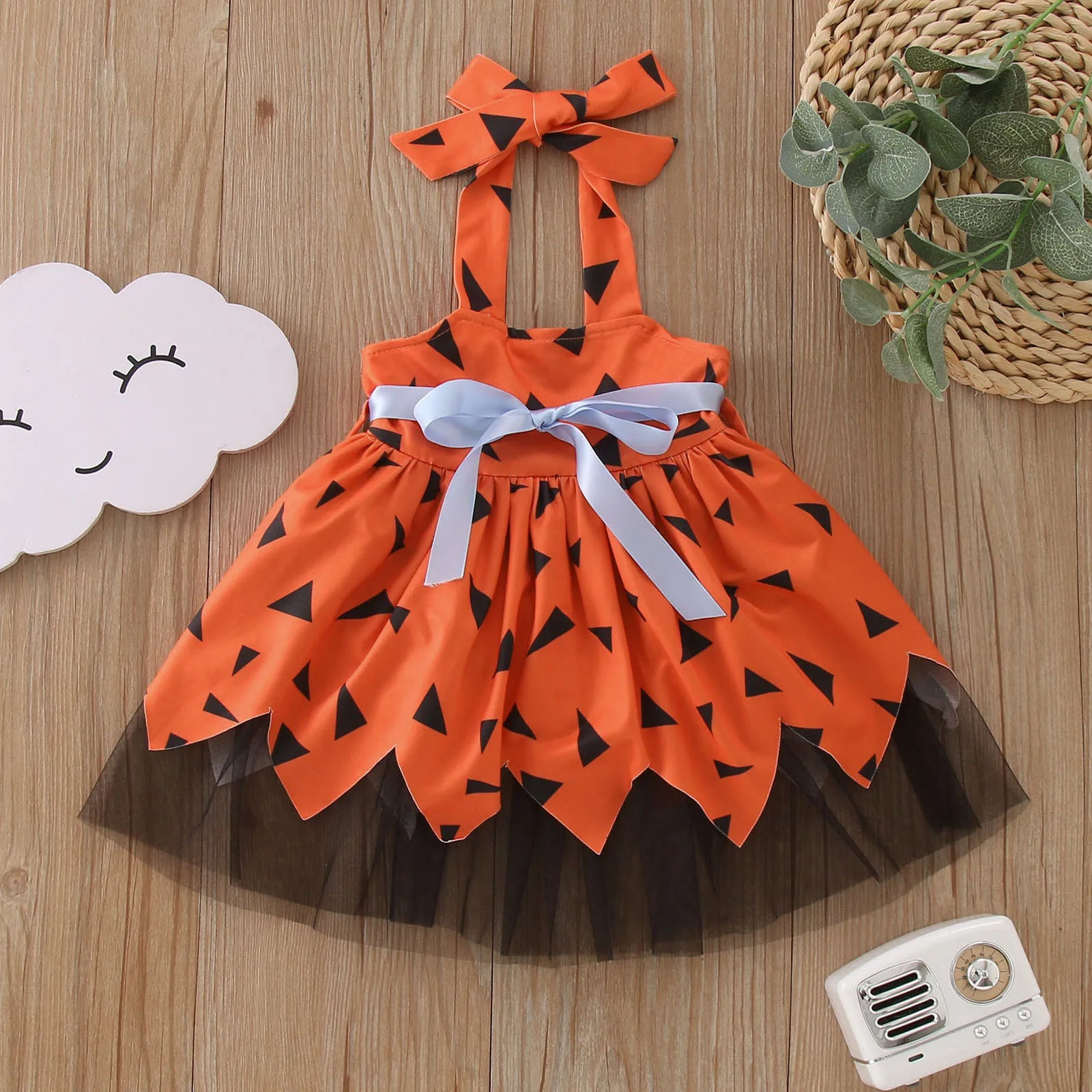 Toddler Kids Halloween Sleeveless Dress