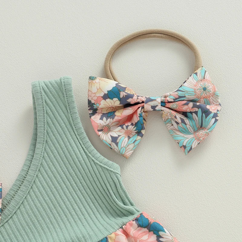 Two Piece Floral Outfits for baby girl