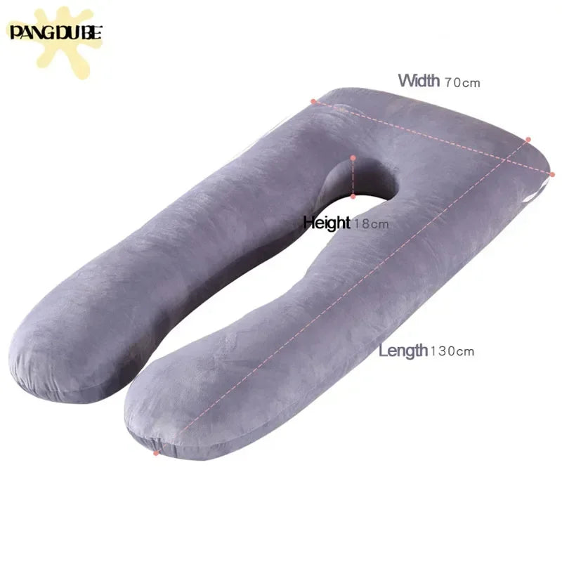 Pregnant Women's U-shaped Cotton Solid Color Pillow