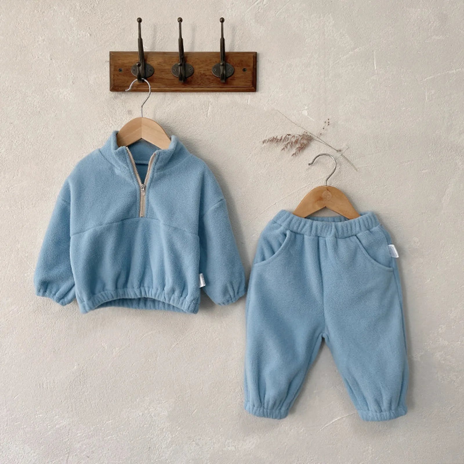 MOMSTAG Winter Baby Coats+Pants 2Pcs Sports Tracksuit