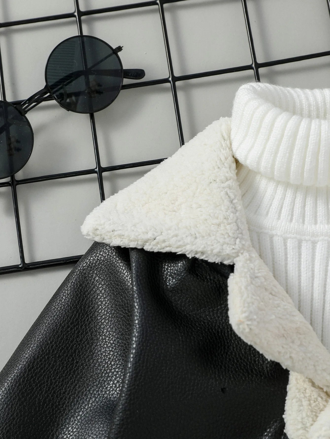 Baby Boys Leather Winter Jacket 3M–3Y