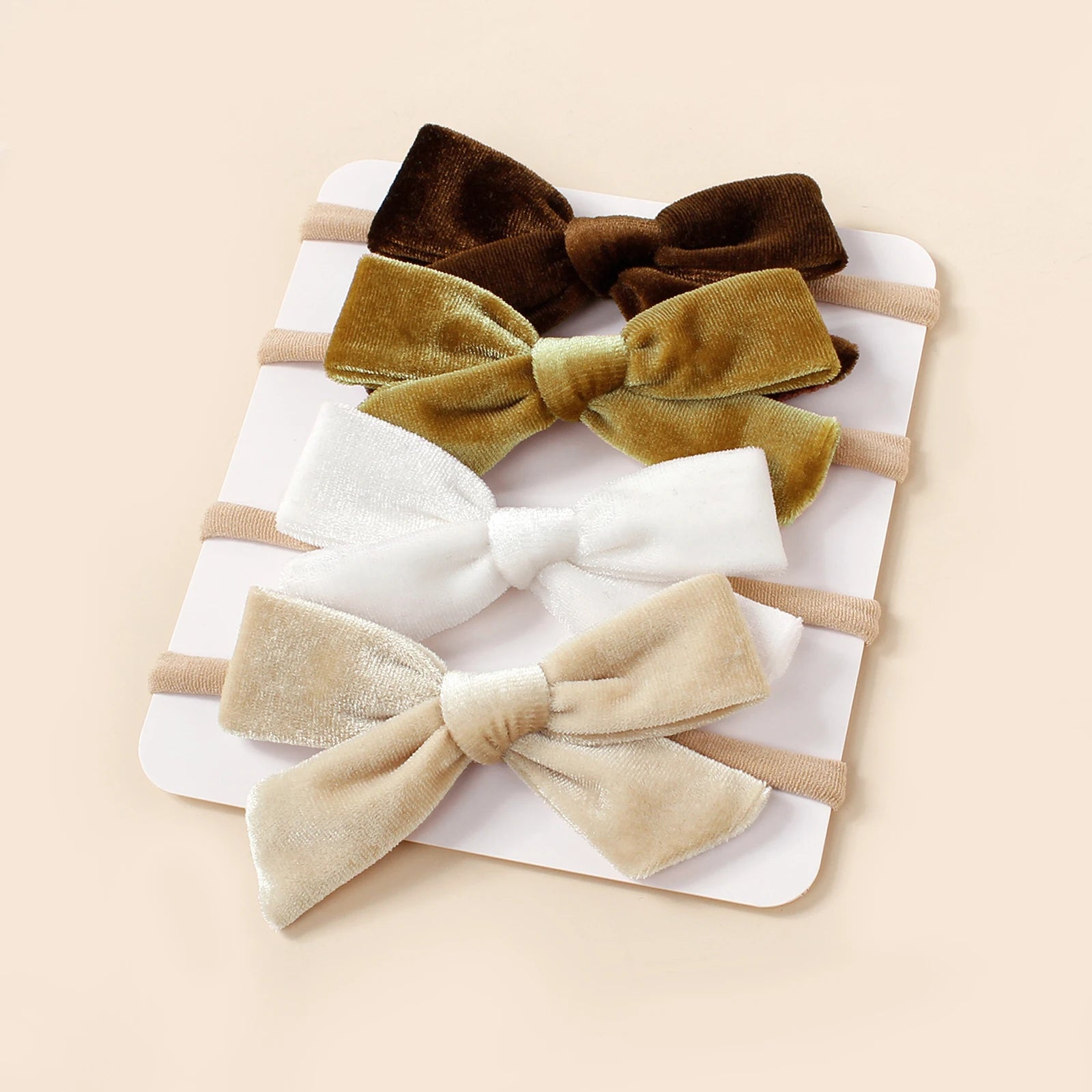 4Pcs/Set Baby Velvet Bow/Headband