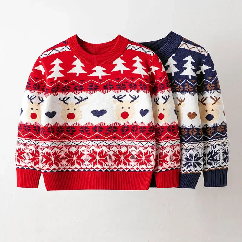 Kids Christmas Knitted Cotton Sweater